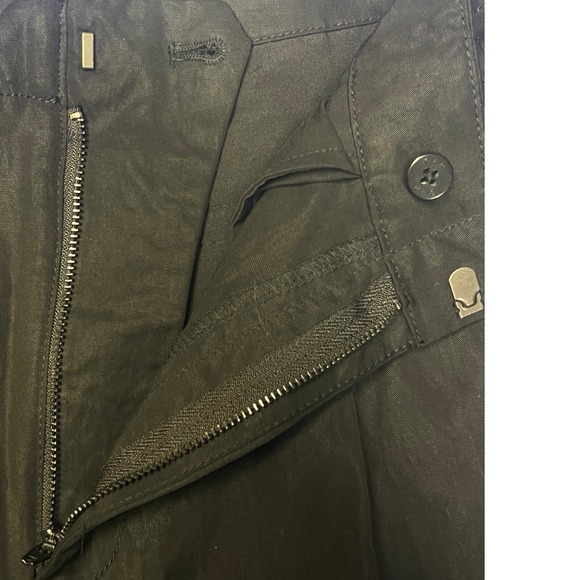 Gap Pants Size 4 Black High Rise Pleated Straight Leg Minimalist Modern Workwear - Picture 9 of 13